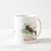 Santa Claus in Reindeer Sleigh Kaffeetasse (VorderseiteRechts)