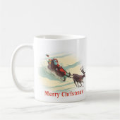 Santa Claus in Reindeer Sleigh Kaffeetasse (Links)