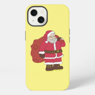 Santa Claus in Rot mit Geschenktasche und Brille iPhone 13 Hülle
