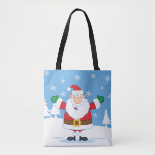 Santa Claus in schneelandschaftlicher Winterszene Tasche
