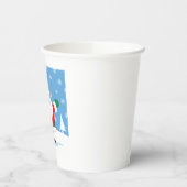 Santa Claus in Snowy Winter Scene Pappbecher (Links)