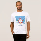 Santa Claus in Snowy Winter Scene T-Shirt (Vorne ganz)