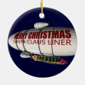 Santa Claus in Zeppelin Keramik Ornament (Hinten)