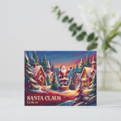 Santa Claus Indiana Postkarte (Stehend Vorderseite)
