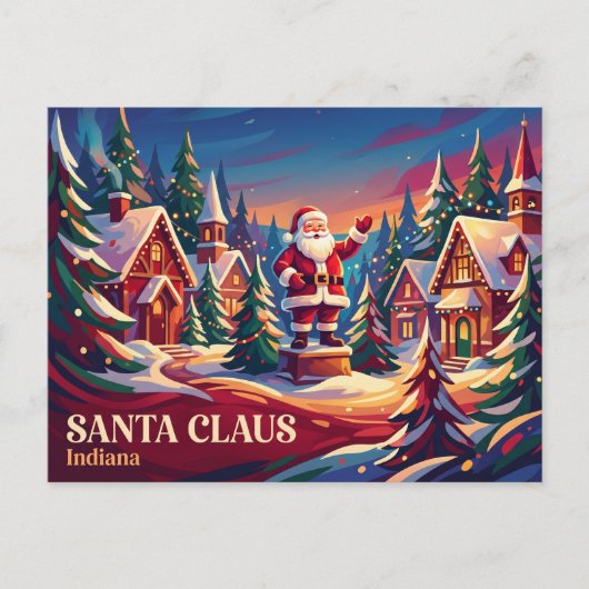 Santa Claus Indiana Postkarte (Vorderseite)