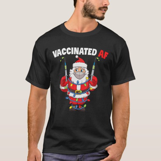 Santa Claus Ineigenate Christmas Vaccated AF T-Shirt (Vorderseite)