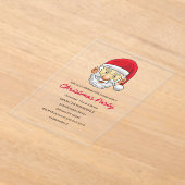 Santa Claus invites you to a Christmas party Acryleinladungen (Ablage )