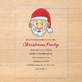 Santa Claus invites you to a Christmas party Acryleinladungen