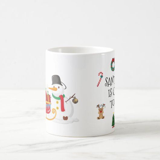 Santa Claus Is Coming To Town Mug Kaffeetasse (Mittel)