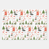 Santa Claus is golfing  Geschenkpapier Set (Vorderseite 2)