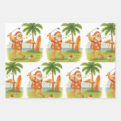 Santa Claus is golfing  Geschenkpapier Set (Vorderseite)