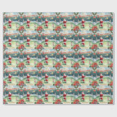 Santa Claus is playing tennis Christmas Holiday  Geschenkpapier (Flach)