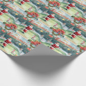 Santa Claus is playing tennis Christmas Holiday  Geschenkpapier (Ecke)