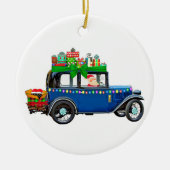 Santa Claus Jalopy Keramik Ornament (Vorne)