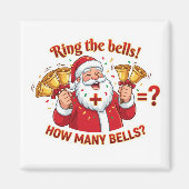 Santa Claus Jingle Bells Addition Math Game Magnet (Vorne)