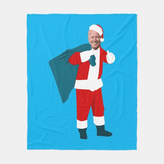 santa claus jodblauen Weihnachten Fleecedecke (Vorderseite)