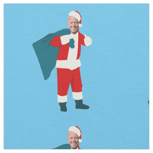 santa claus jodblauen Weihnachten Stoff (Nahaufnahme)