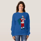 santa claus jodblauen Weihnachten Sweatshirt (Vorne ganz)