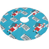 santa claus joden biden blue xmas white house polyester weihnachtsbaumdecke (Schrägansicht)