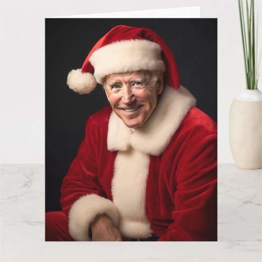 Santa Claus Joe Biden Karte (Vorderseite)