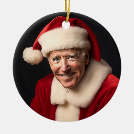 Santa Claus Joe Biden Keramik Ornament (Vorne)