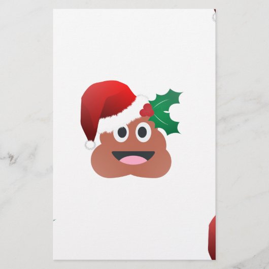 santa claus kackte emoji briefpapier (Vorderseite)