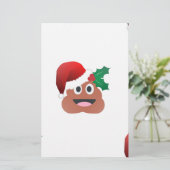 santa claus kackte emoji briefpapier (Stehend Vorderseite)