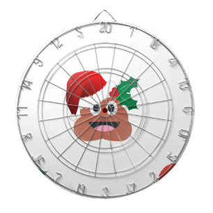 santa claus kackte emoji dartscheibe