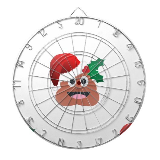 santa claus kackte emoji dartscheibe (vorne)