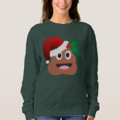 Santa Claus kackte Emoji Frauen Sweatshirt (Vorderseite)