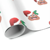 santa claus kackte emoji geschenkpapier (Rolleneckpunkt)