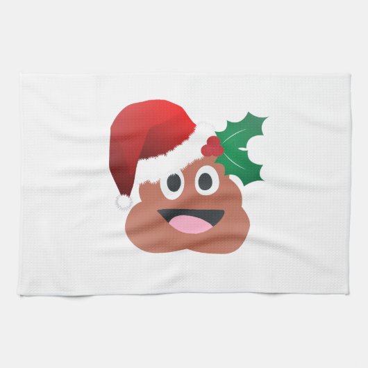 santa claus kackte emoji handtuch (Horizontal)