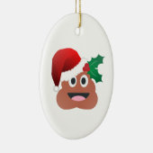 santa claus kackte emoji keramik ornament (Rechts)