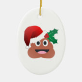 santa claus kackte emoji keramik ornament (Vorne)