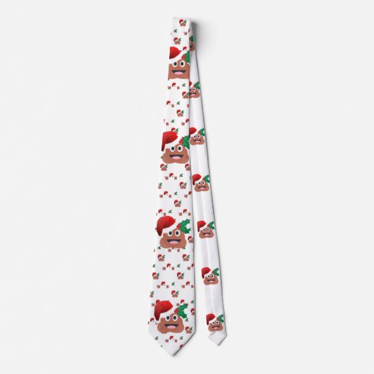 santa claus kackte emoji krawatte (Vorderseite)