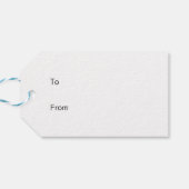 Santa Claus Kaffeezeit Geschenkanhänger (Rückseite Horizontal)