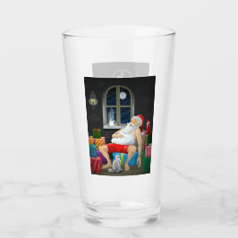Santa Claus Kaffeezeit Glas