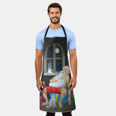 Santa Claus Kaffeezeit Schürze (Getragen)