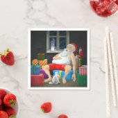 Santa Claus Kaffeezeit Serviette (Beispiel)