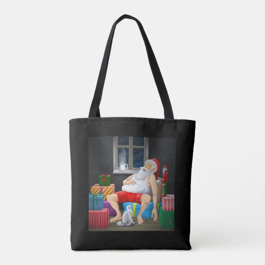 Santa Claus Kaffeezeit Tasche (Rückseite)