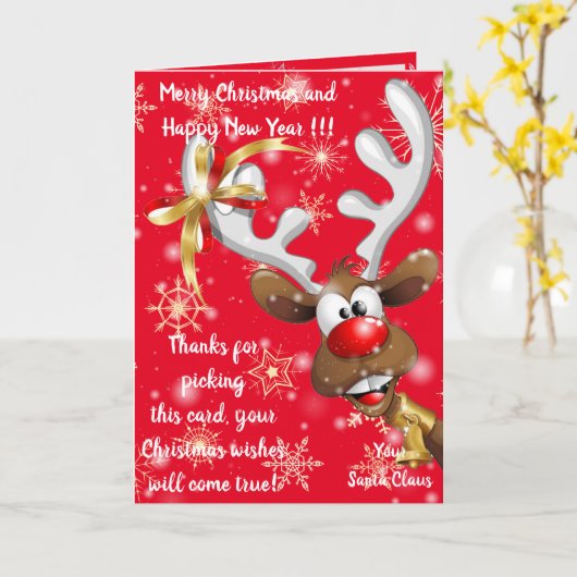 Santa Claus Karte (Gelbe Blume)