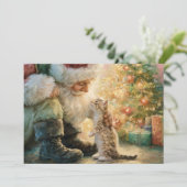 Santa Claus Kätzchen Katze Weihnachten (Stehend Vorderseite)