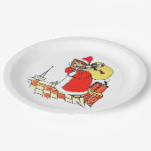 Santa Claus Katze, Louis Wain Pappteller (Schrägansicht)