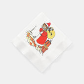 Santa Claus Katze, Louis Wain Serviette (Ecke)