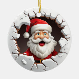 Santa Claus Keramik Ornament
