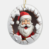 Santa Claus Keramik Ornament (Links)