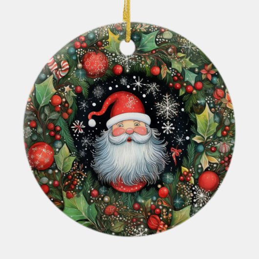 Santa Claus Keramik Ornament (Hinten)