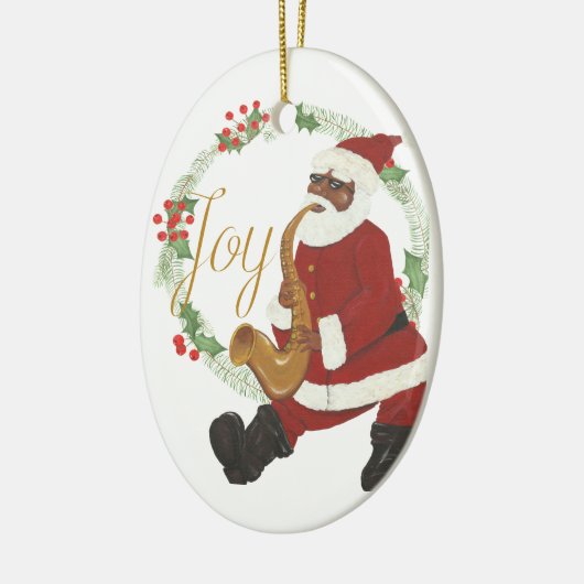 Santa Claus Keramik Ornament (Links)