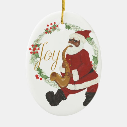 Santa Claus Keramik Ornament (Vorne)