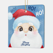 Santa Claus Keramikornament (Links)